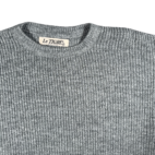 Vintage Le Tigre Sweater Adult 2XL XXL Gray USA Acrylic Knit Rib Oversized 90s