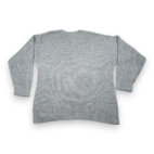 Vintage Le Tigre Sweater Adult 2XL XXL Gray USA Acrylic Knit Rib Oversized 90s