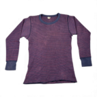 Vintage Hanes Shirt Adult SMALL Blue Red Striped Thermal Waffle Knit USA 70s