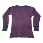 Vintage Hanes Shirt Adult SMALL Blue Red Striped Thermal Waffle Knit USA 70s