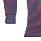 Vintage Hanes Shirt Adult SMALL Blue Red Striped Thermal Waffle Knit USA 70s