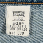 Vintage Levis 505 Jeans Mens 36x28 Blue Light Wash Regular Straight Denim 90s