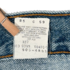 Vintage Levis 505 Jeans Mens 36x28 Blue Light Wash Regular Straight Denim 90s