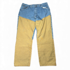 Vintage Wrangler Jeans Mens 39x30 Blue Rugged Wear Canvas Double Knee USA 90s