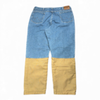 Vintage Wrangler Jeans Mens 39x30 Blue Rugged Wear Canvas Double Knee USA 90s