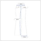 Wrangler Jeans Womens 33x33 Blue Dark Wash Flared Hemp Blend Stretch Cowgirl