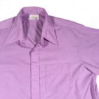 Vintage Brent Shirt Adult Purple Montgomery Ward Disco Collar Sanforized USA 70s