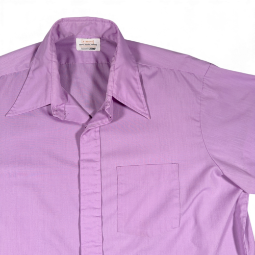 Vintage Brent Shirt Adult Purple Montgomery Ward Disco Collar Sanforized USA 70s-2 Vintage Brent Shirt Adult Purple Montgomery Ward Disco Collar Sanforized USA 70s