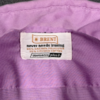 Vintage Brent Shirt Adult Purple Montgomery Ward Disco Collar Sanforized USA 70s
