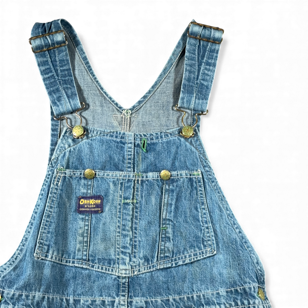 Vintage OshKosh BGosh Overalls Mens 34x30 Blue Denim Vestbak Sanforized USA 60s-2 Vintage OshKosh BGosh Overalls Mens 34x30 Blue Denim Vestbak Sanforized USA 60s