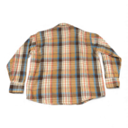 Vintage Frostproof Shirt Adult EXTRA LARGE Brown Orange Plaid Flannel USA 70s