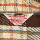 Vintage Frostproof Shirt Adult EXTRA LARGE Brown Orange Plaid Flannel USA 70s