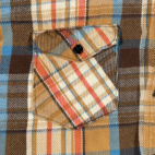 Vintage Frostproof Shirt Adult EXTRA LARGE Brown Orange Plaid Flannel USA 70s