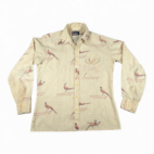 Vintage Arrow Shirt Adult MEDIUM Brown Pheasant Basket Weave Disco Tapered 70s