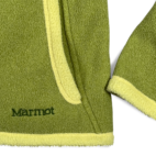 Marmot Sweater Womens MEDIUM Green Fleece Hoodie Outdoor Gorpcore Two Tone Zip