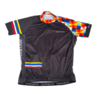 Weimostar Cycling Jersey Adult EXTRA LARGE Black Geometric Striped Full Zip