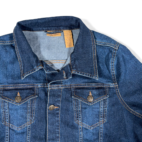 Wrangler Jacket Womens 2XL XXL Blue Jean Dark Wash Western Trucker Retro