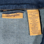 Wrangler Jacket Womens 2XL XXL Blue Jean Dark Wash Western Trucker Retro