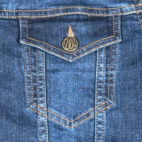 Wrangler Jacket Womens 2XL XXL Blue Jean Dark Wash Western Trucker Retro