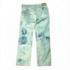 Hollister Jeans Mens 34x30 Blue Green Tie Dye Denim Classic Straight Colorful