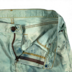 Hollister Jeans Mens 34x30 Blue Green Tie Dye Denim Classic Straight Colorful