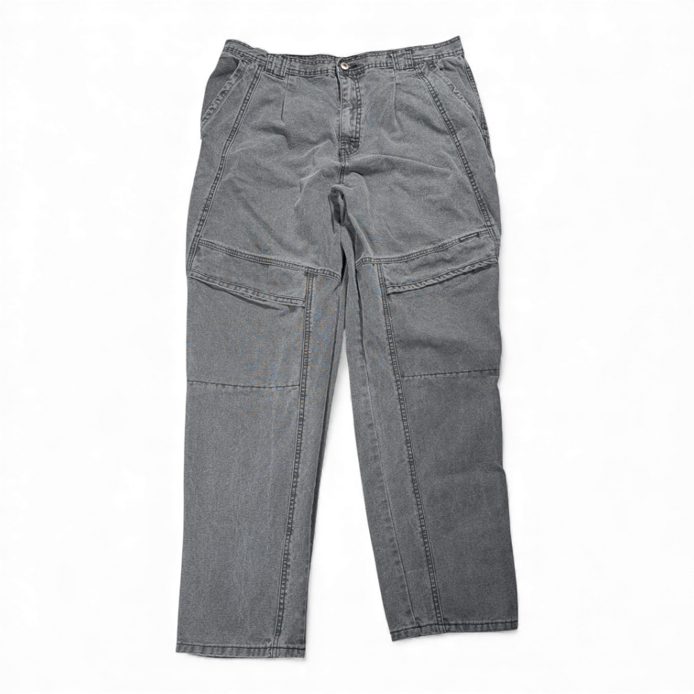 Vintage Brittania Jeans Mens 36x31 Black Denim Charcoal Fade Cargo Utility 90s-1 Vintage Brittania Jeans Mens 36x31 Black Denim Charcoal Fade Cargo Utility 90s