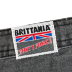 Vintage Brittania Jeans Mens 36x31 Black Denim Charcoal Fade Cargo Utility 90s