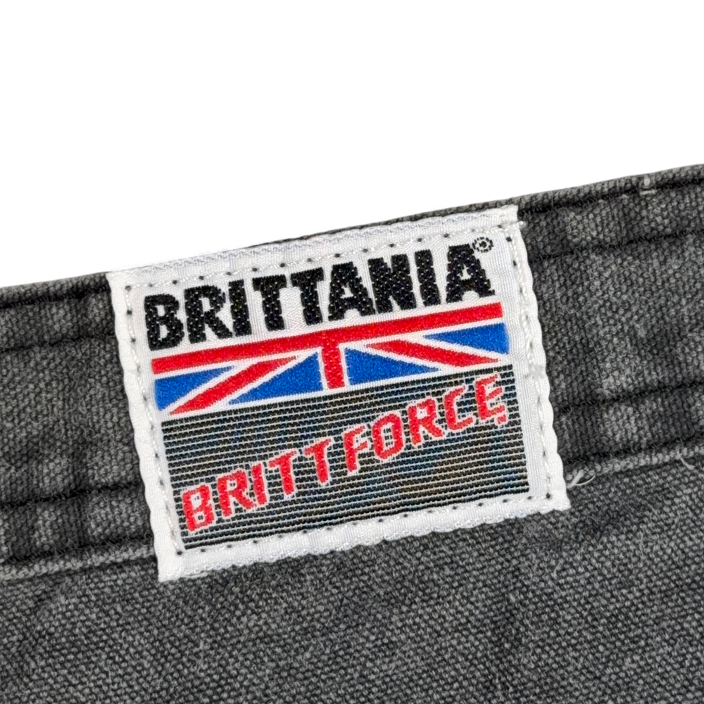 Vintage Brittania Jeans Mens 36x31 Black Denim Charcoal Fade Cargo Utility 90s-10 Vintage Brittania Jeans Mens 36x31 Black Denim Charcoal Fade Cargo Utility 90s