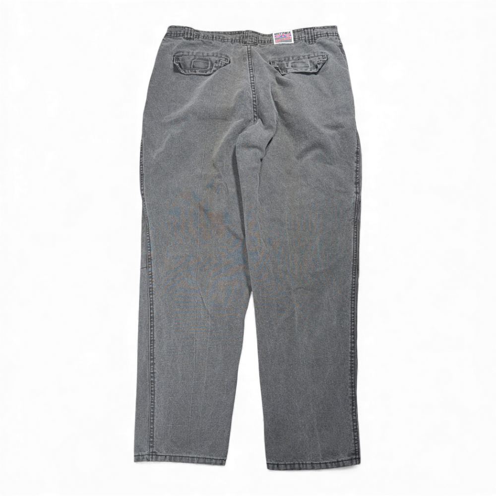 Vintage Brittania Jeans Mens 36x31 Black Denim Charcoal Fade Cargo Utility 90s-2 Vintage Brittania Jeans Mens 36x31 Black Denim Charcoal Fade Cargo Utility 90s