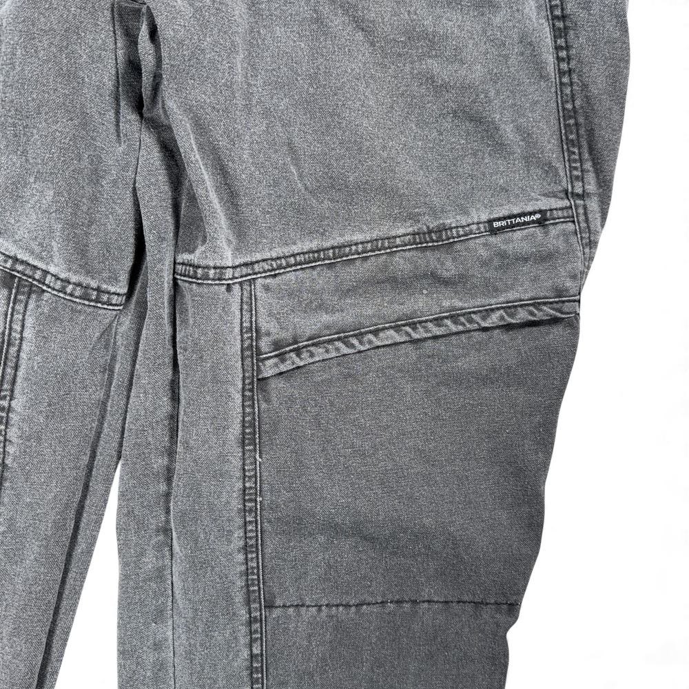 Vintage Brittania Jeans Mens 36x31 Black Denim Charcoal Fade Cargo Utility 90s-5 Vintage Brittania Jeans Mens 36x31 Black Denim Charcoal Fade Cargo Utility 90s