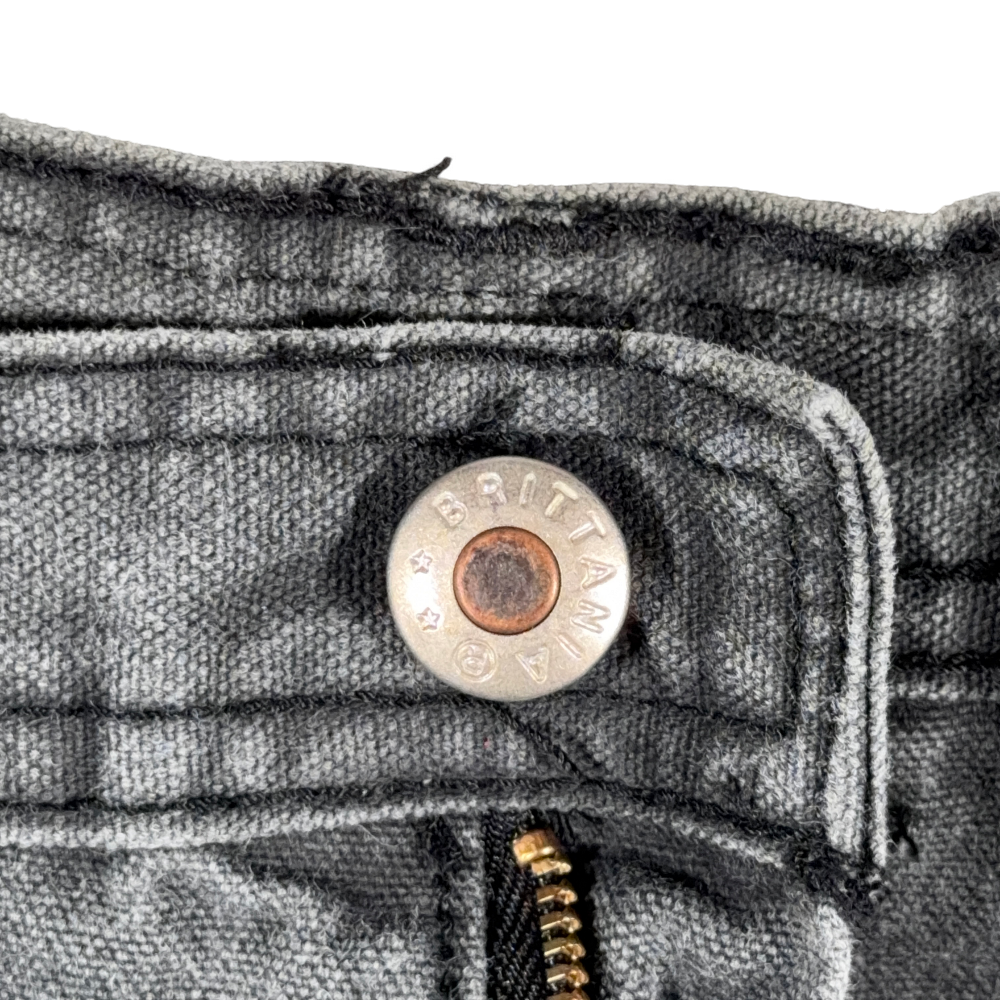 Vintage Brittania Jeans Mens 36x31 Black Denim Charcoal Fade Cargo Utility 90s-8 Vintage Brittania Jeans Mens 36x31 Black Denim Charcoal Fade Cargo Utility 90s