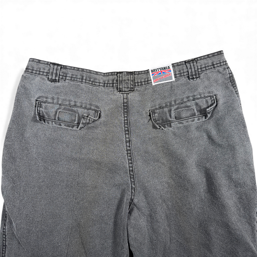 Vintage Brittania Jeans Mens 36x31 Black Denim Charcoal Fade Cargo Utility 90s-9 Vintage Brittania Jeans Mens 36x31 Black Denim Charcoal Fade Cargo Utility 90s