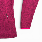 North Face Sweater Womens MEDIUM Pink Heather Hoodie Mock Neck Buttons Gorpcore