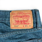 Levis Jeans Mens 30x32 Blue Slim Straight Dark Wash Denim 514 Y2K
