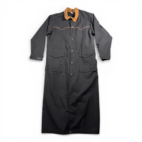 Vintage Great Threads Coat Adult EXTRA LARGE Black Duster Drover Western USA 80s