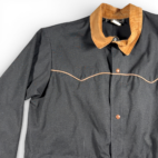 Vintage Great Threads Coat Adult EXTRA LARGE Black Duster Drover Western USA 80s