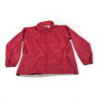 Vintage LL Bean Jacket Adult EXTRA LARGE TALL XLT Red Nylon Zip Hood Outdoor Y2K