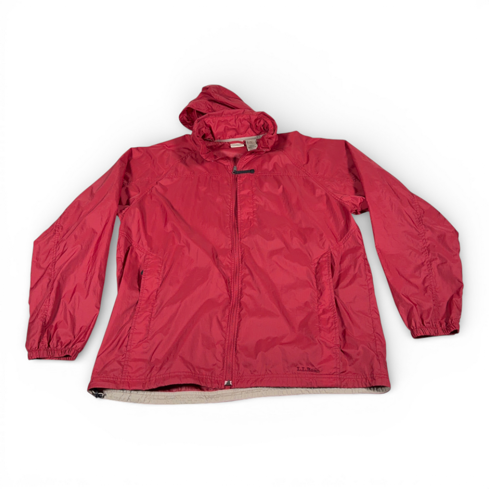 Vintage LL Bean Jacket Adult EXTRA LARGE TALL XLT Red Nylon Zip Hood Outdoor Y2K-2 Vintage LL Bean Jacket Adult EXTRA LARGE TALL XLT Red Nylon Zip Hood Outdoor Y2K