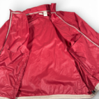 Vintage LL Bean Jacket Adult EXTRA LARGE TALL XLT Red Nylon Zip Hood Outdoor Y2K