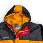 Columbia Jacket Adult LARGE Yellow Black Premier Series Parka Hooded Outdoor 90s