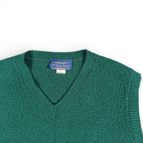 Vintage Willow Ridge Sweater Vest Adult LARGE Green Acrylic Preppy Golf USA 80s-2 Vintage Willow Ridge Sweater Vest Adult LARGE Green Acrylic Preppy Golf USA 80s