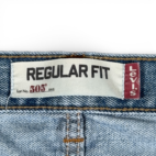 Vintage 505 Levis Jeans Mens 36x36 Blue Regular Straight Light Wash Denim Y2K