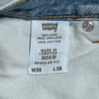 Vintage 505 Levis Jeans Mens 36x36 Blue Regular Straight Light Wash Denim Y2K