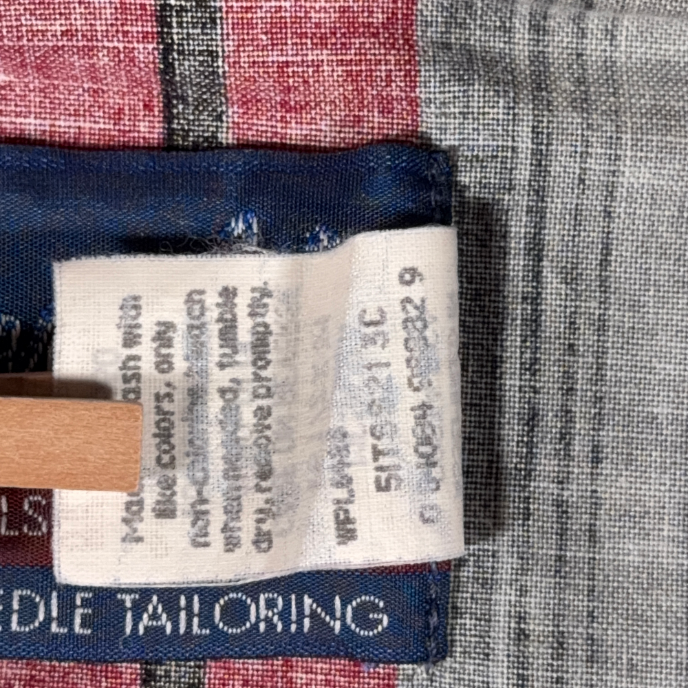 Vintage Wrangler Western Shirt Adult LARGE Red Black Gray Striped Pearl Snap 80s-6 Vintage Wrangler Western Shirt Adult LARGE Red Black Gray Striped Pearl Snap 80s