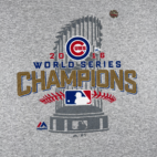 Chicago Cubs Shirt Adult LARGE Gray World Series Champions 2016 Deadstock MLB