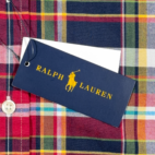 Ralph Lauren Shirt Adult LARGE Red Blue Green Plaid Classic Fit Preppy With Tags
