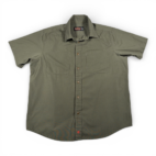 Jesse James Shirt Adult LARGE Green Industrial Workwear Shop Mechanic Button Up