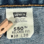 Vintage Levis 550 Jeans Mens 36x30 Blue Denim Relaxed Tapered 38x30 Tag USA Y2K
