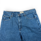LL Bean Jeans Mens 36x29 Blue Plaid Flannel Lined Cotton Dark Denim 37x29 Tag