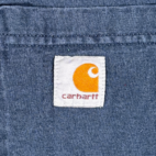 Vintage Carhartt Shirt Adult MEDIUM Blue Henley Workwear Heritage Cotton LS Y2K
